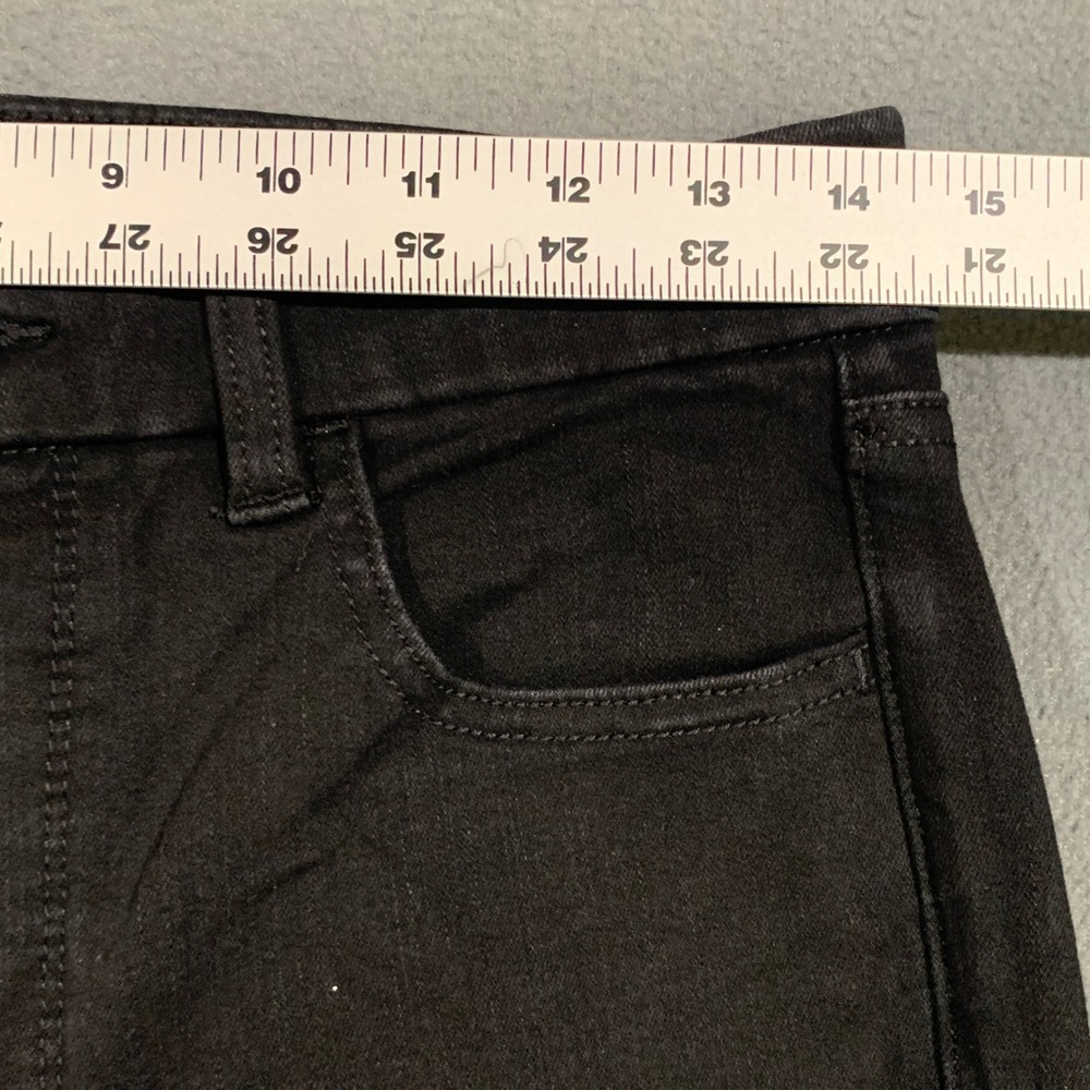 American Eagle Dream Jean Jegging Women 8 Black Ripped Knee Distressed High Rise - Picture 5 of 10